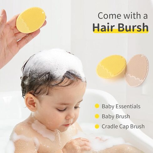 Baby Bath Rinse Cup, Bath Cup for rinsing Hair,The Silicone Material is Soft and Safe, a Good Choice for Baby Bath Products(Cat Yellow) in Saudi Arabia