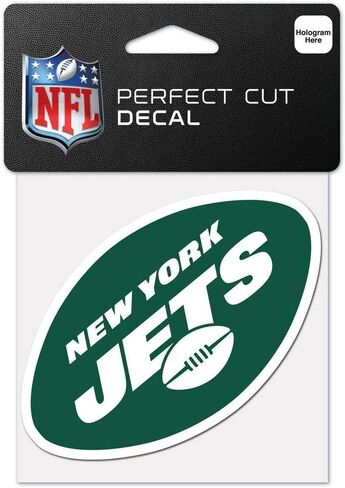 WinCraft NFL New York Jets 63060011 Perfect Cut Color Decal, 4" x 4", Black in Saudi Arabia