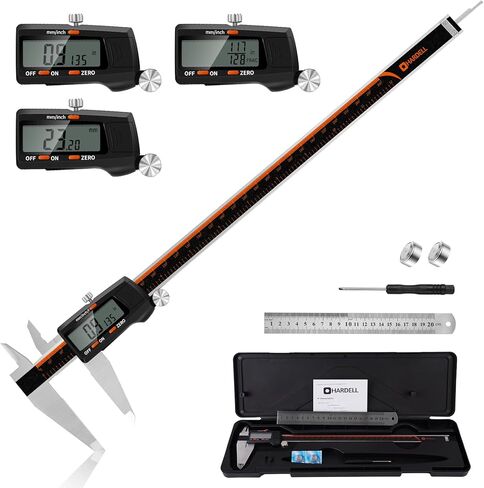 Digital Caliper HARDELL, 0-8 Inch Measuring Tool Large LCD Screen,Stainless Steel,Auto-Off,Inch/Fractions/Millimeter Waterproof Digital Caliper Measuring Tool for DIY/Household/3D Printing in Kuwait