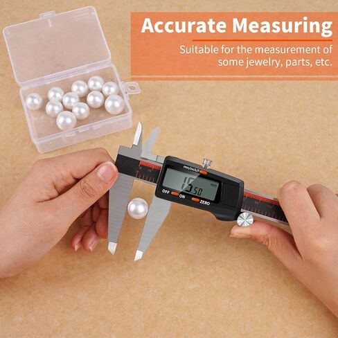 Digital Caliper HARDELL, 0-8 Inch Measuring Tool Large LCD Screen,Stainless Steel,Auto-Off,Inch/Fractions/Millimeter Waterproof Digital Caliper Measuring Tool for DIY/Household/3D Printing in Kuwait