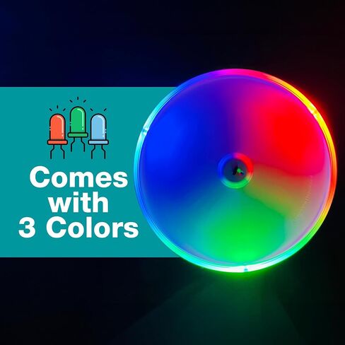 LED Light Up Flying Disc Frisbee, Cute Designs, Motion Activated, Waterproof, Indoor/Outdoor Gift, Lightweight, for Boys, Girls, Kids of All Ages in Saudi Arabia