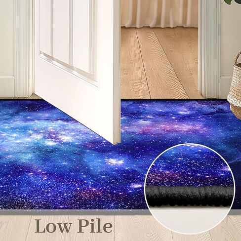 Galaxy Runner Rug for Hallway,Nebula Outer Space,Area Rug 2x6 Laundry Room Rug Blue Purple Throw Carpet Non-Slip Floor Carpet Indoor Entryway Rug Doormat Washable Runner Rugs for Bedroom,Living Room in Kuwait