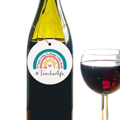 Teacher Appreciation Gifts Teacher Gifts for Women Men Ceramic Ornament Keepsake Sign Round Plaque Valentines Day Gifts for Teacher Best Teacher Gift Ideas Thank You Gifts from Students in Kuwait