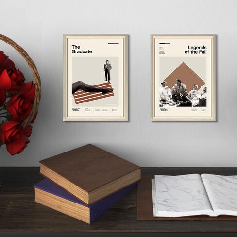 DECORRECOR Movie Posters Set of 6 Unframed Canvas Wall Art A4 Size Classic Vintage Movie Posters for Wall Decor Aesthetic (DR-MP-3) in Saudi Arabia