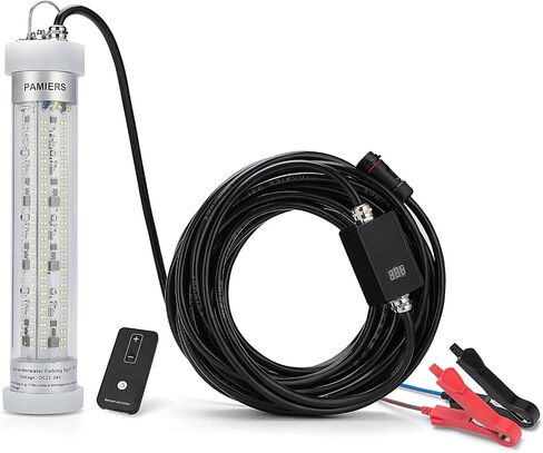 pamiers led Underwater Fishing Light,AC 110V 500W/65000lum,with Remote Brightness Adjustment Function,attracting Fish More Faster,Effective and Flexible,More AC 110V and DC12V/24V Types for Choices… in Saudi Arabia