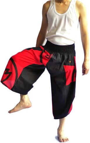 Siam Trendy Men's Japanese Style Pants One Size Black in Saudi Arabia