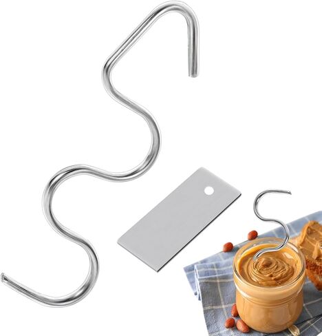 Silver Stainless Steel Natural Peanut Butter Stirrer Mixer Tool Fits 12-30 oz Jars Nut Butter Mixer for Restaurant or Home Kitchen Butter Dishes Serveware in Saudi Arabia