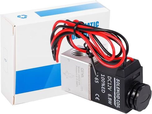 DC 12v Pneumatic Solenoid Valve 2 Way Normally Closed 1/4" NPT Electric Solenoid Air Valve(Junction Box,2V025-08) in Saudi Arabia