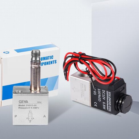 DC 12v Pneumatic Solenoid Valve 2 Way Normally Closed 1/4" NPT Electric Solenoid Air Valve(Junction Box,2V025-08) in Saudi Arabia