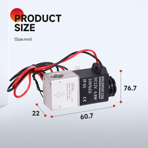 DC 12v Pneumatic Solenoid Valve 2 Way Normally Closed 1/4" NPT Electric Solenoid Air Valve(Junction Box,2V025-08) in Saudi Arabia