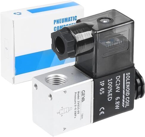 DC 12v Pneumatic Solenoid Valve 2 Way Normally Closed 1/4" NPT Electric Solenoid Air Valve(Junction Box,2V025-08) in Saudi Arabia