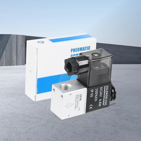 DC 12v Pneumatic Solenoid Valve 2 Way Normally Closed 1/4" NPT Electric Solenoid Air Valve(Junction Box,2V025-08) in Saudi Arabia