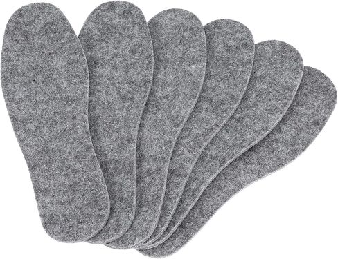3 Pairs Wool Felt Insoles Warm Shoe Inserts Soft Insert Insoles for Boots Shoes, Cork Insoles Wool Insoles for Men Women (Men's 7/ Women's 8) in Saudi Arabia
