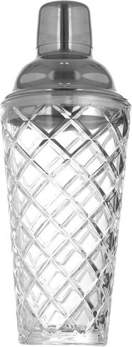 Glass Cocktail Shaker Set, Shaker for Cocktails, Mixed Drinks, Use for Entertaining Guests, Services at Events, Portable to Bring to Picnics, Barbecues or Beach Outings,15 Fl Oz, Vertical Stripes in Saudi Arabia