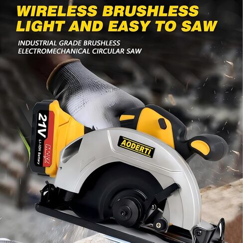 منشار دائري لاسلكي لبطارية DEWALT 20V MAX، مناشير دائرية بدون فرش مقاس 7-1/4 بوصة، قدرة مائلة 0-50 درجة، خفيف الوزن مع شفرتين للأعمال الخشبية والحجر والبلاستيك، أداة عارية فقط in Kuwait