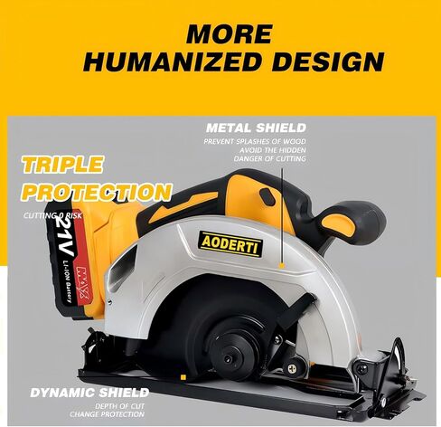 منشار دائري لاسلكي لبطارية DEWALT 20V MAX، مناشير دائرية بدون فرش مقاس 7-1/4 بوصة، قدرة مائلة 0-50 درجة، خفيف الوزن مع شفرتين للأعمال الخشبية والحجر والبلاستيك، أداة عارية فقط in Kuwait