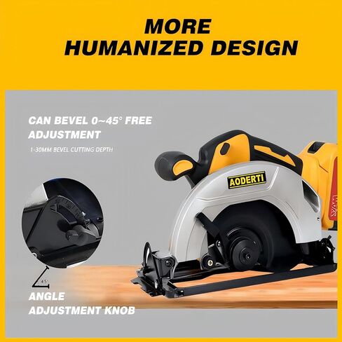 منشار دائري لاسلكي لبطارية DEWALT 20V MAX، مناشير دائرية بدون فرش مقاس 7-1/4 بوصة، قدرة مائلة 0-50 درجة، خفيف الوزن مع شفرتين للأعمال الخشبية والحجر والبلاستيك، أداة عارية فقط in Kuwait