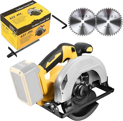 منشار دائري لاسلكي لبطارية DEWALT 20V MAX، مناشير دائرية بدون فرش مقاس 7-1/4 بوصة، قدرة مائلة 0-50 درجة، خفيف الوزن مع شفرتين للأعمال الخشبية والحجر والبلاستيك، أداة عارية فقط in Kuwait