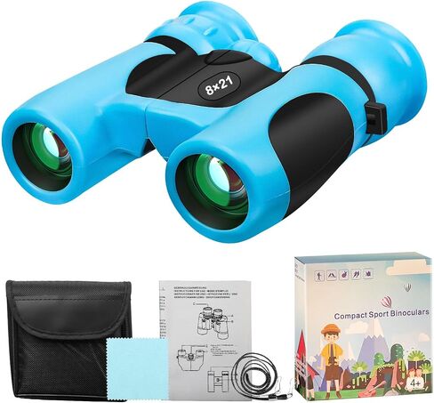 BLACKICE Kids Binoculars, High-Resolution 8x21, Kids Binoculars Gift Set for Boys & Girls, Shockproof & Compact for Bird Watching, Travel, Hiking, Camping, Hunting, Children Outdoor Gear(Yellow) in Saudi Arabia