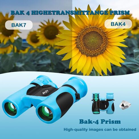 BLACKICE Kids Binoculars, High-Resolution 8x21, Kids Binoculars Gift Set for Boys & Girls, Shockproof & Compact for Bird Watching, Travel, Hiking, Camping, Hunting, Children Outdoor Gear(Yellow) in Saudi Arabia