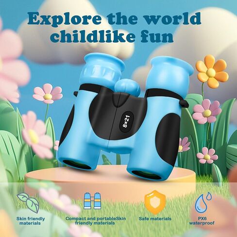 BLACKICE Kids Binoculars, High-Resolution 8x21, Kids Binoculars Gift Set for Boys & Girls, Shockproof & Compact for Bird Watching, Travel, Hiking, Camping, Hunting, Children Outdoor Gear(Yellow) in Saudi Arabia
