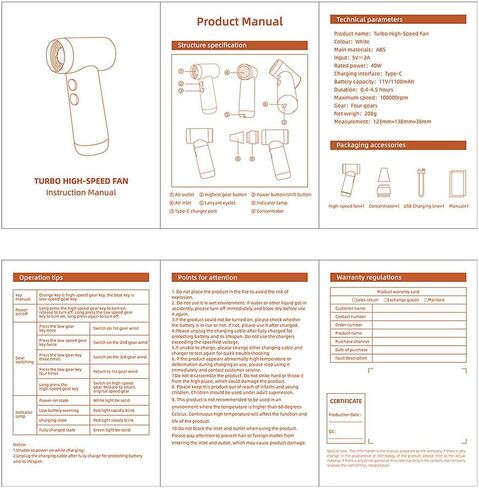 ASEMI High-Speed Turbo Air Duster, Multifunctional Portable Rechargeable USB,100000RPM 4.5h Endurance Hand Held Duster, Mini Car Home Cleaning Camping Tools,Flashlight with LED Bulb Outdoor (ORANGE) in Kuwait