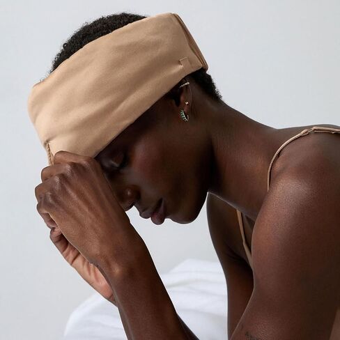 قناع نوم حريري قابل للغسل من لونيا - أسمر هاشد، كبير in Kuwait