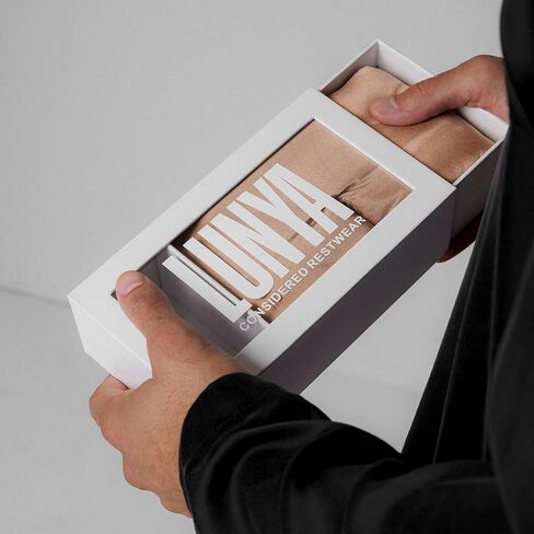 قناع نوم حريري قابل للغسل من لونيا - أسمر هاشد، كبير in Kuwait