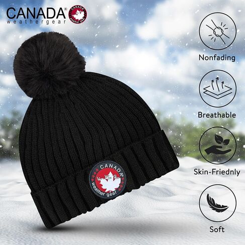 Women's Winter Hat & Gloves Set - Cozy Warm Fur Lined Beanie for Women & Snow Cap - Soft & Stretchy Beanie with Extra Warmth in Saudi Arabia