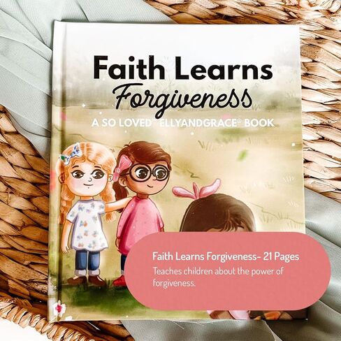 قصص الكتاب المقدس من Elly & Grace للأطفال، مجموعة محبوبة جدًا: مجموعة كتب ودمية لتعليم دروس الإيمان للأطفال الصغار المسيحيين، هدايا رائعة لمعمودية الأطفال للفتيات (غريس) in Saudi Arabia