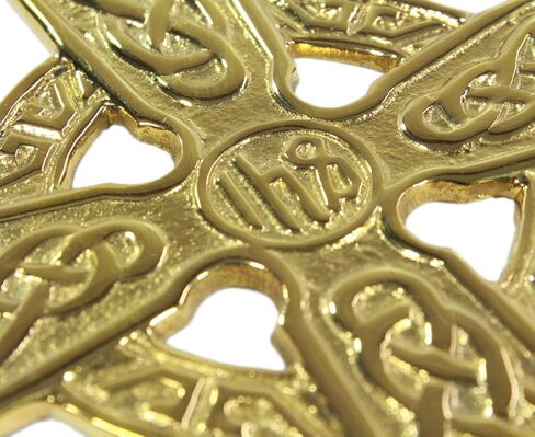 سلتيك كروس معلق على الحائط سلتيك كبير من النحاس بطول 6 3/4 بوصة وعرض 3 3/4 بوصة جاهز للتعليق in Kuwait