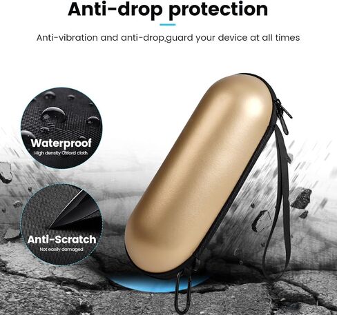 Hard Carrying Case Compatible with Beats Pill Speaker 2024 Version and Blue Tees Golf Player+ GPS Speaker, Lightweight and Portable Protection for Travel, Equipped with Carabiner Clip, Black in Saudi Arabia