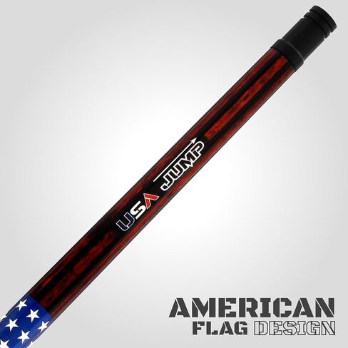 RHINO Jump Cue - 3/8-8 مفصل - عمود من ألياف الكربون بنسبة 100%، قطر الطرف 13.9 مم، 3 قطع، الطرف والطويق: أجود مواد الباكليت؛ القفز جديلة بعقب: المواد المركبة in Saudi Arabia