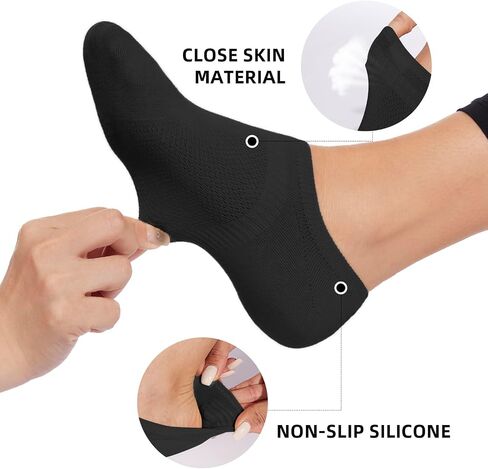 Womens 5 Pack Cotton Socks Ultra Thin Breathable Dry Fit Low Cut Running Ankle Solid Color Socks in Saudi Arabia
