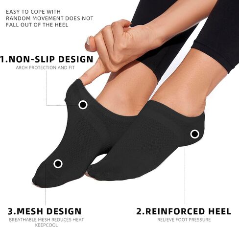 Womens 5 Pack Cotton Socks Ultra Thin Breathable Dry Fit Low Cut Running Ankle Solid Color Socks in Saudi Arabia