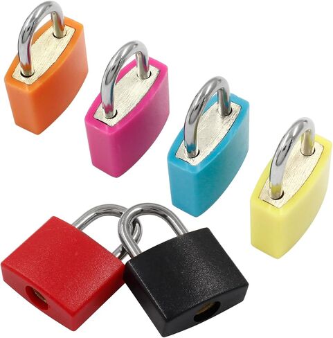 Hitefu 6PCS Luggage Locks with Keys, Multicolor Small Suitcase Lock Padlocks, Metal Luggage Padlocks for Backpacks, Boxes, Laptop Bags in Saudi Arabia