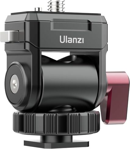 ULANZI Hot Shoe Cold Shoe Adapter Mount with 1/4'' Mount, Magnetic Quick Mount, 180° Tilt Adjustable, Universal Camera Accessory for for DJI OSMO Action 3/4 in Saudi Arabia