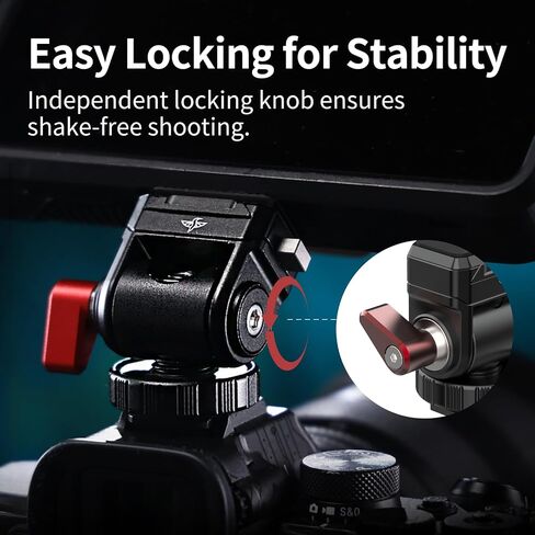 ULANZI Hot Shoe Cold Shoe Adapter Mount with 1/4'' Mount, Magnetic Quick Mount, 180° Tilt Adjustable, Universal Camera Accessory for for DJI OSMO Action 3/4 in Saudi Arabia