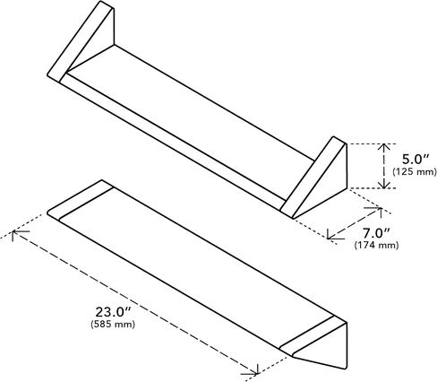 Reversible White Floating Shelves - Set of Two White Floating Shelves for Wall in Living, Bedroom, Bathroom, Kitchen, and Office - D in Saudi Arabia