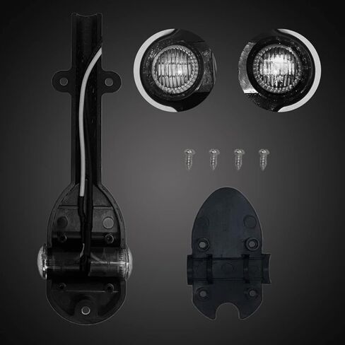 TCTAuto الأحمر العنبر LED مقطورة الحاجز رصاصة 3/4 "LED علامة التخليص ضوء الجبهة الخلفية مقطورة الحاجز أضواء التخليص الجمعية مع المقطورات قوس أكثر من 80" واسعة in Kuwait