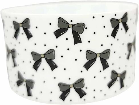 Black Bow Print Stanley Silicone Water Bottle Boots For 20-40oz Stanley, Brumate, Hydrojug, and more!, White in Saudi Arabia