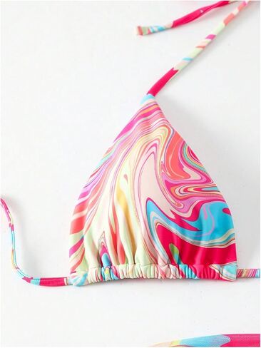 SHENHE Women's 3 Piece Swimsuit Ombre Halter Triangle Bikini Set with Tie Side Beach Skirt in Saudi Arabia