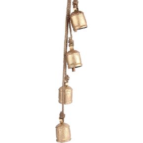 مجموعة أجراس جلجل معدنية من MesuBari مكونة من 5 أجراس رياح هادئة مريحة | أجراس معلقة محظوظة مطروقة يدويًا مع حبل للمنزل والحديقة والشرفة وديكور عيد الميلاد | لهجات الوئام في الهواء الطلق in Kuwait