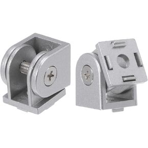 uxcell 4Pcs Die-Cast Aluminum Pivot Joint 180°Adjustable Flexible Pivot Joint Connector for 2020 Series Aluminum Extrusion Profile, Aperture 6mm, Silver Tone