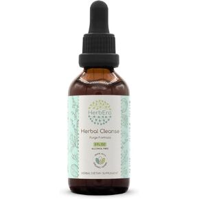 Herbal Cleanse B60 Alcohol-Free Tincture Detox and Cleanse Formula, Boost Purge Extract Supplement | Wormwood Herb, Black Walnut Hull, Cloves Flower Buds (2 fl oz)