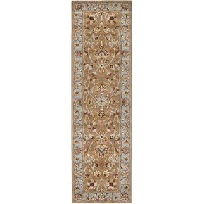 SAFAVIEH Heritage Collection Runner Rug - 2'6" x 6', Beige & Blue, Handmade Traditional Oriental Wool, Ideal for High Traffic Areas in Living Room, Bedroom (HG821A)
