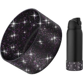 Protective Glitter Silicone Boot Compatible with Owala 24oz 32oz 40oz, Bling Sleeve Bottom Cover for FreeSip, Twist, or Flip Water Bottles