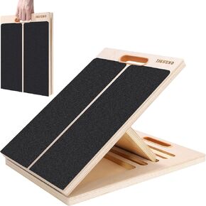Professional Slant Board for Calf Stretching, Adjustable Wooden Calf Stretcher Incline Board, Calf Stretch Board for Squats Leg Knees Heel Ankle Stretching