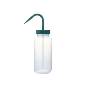 Heathrow Scientific HS120248 Wash Bottles, Wide Mouth, 500mL, Green (Pack of 6)