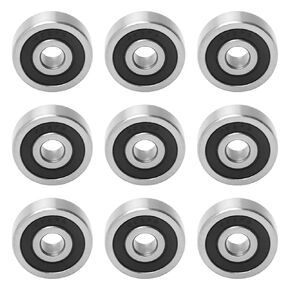 Othmro 10Pcs 638-2RS Deep Groove Bearings Double Sealed Ball Bearings Gcr15 Deep Groove Ball Bearing Deep-Groove Ball Bearings for Scooters Elevators Ship Rudder Shafts 0.31x1.1x0.35inch